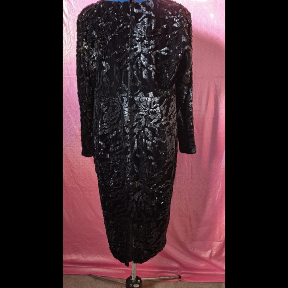 🆕️ LISTING!! DRESS THE POPULATION ELIZABETH SEQUIN &VELVET MIDI SHEATH DRESS - Picture 9 of 15